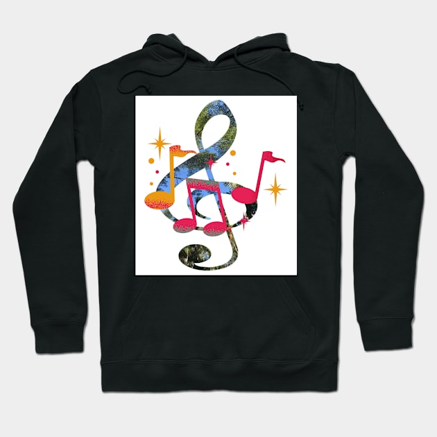 Music Notes Hoodie by Avivacreations